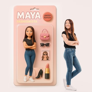 Custom 3D Action Figure Portrait: Personalized Digital Art (Digital Download)