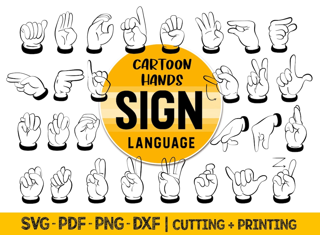 Asl Alphabet Svg for Cricut, Sign Language Svg Files for Cricut, Vector ...