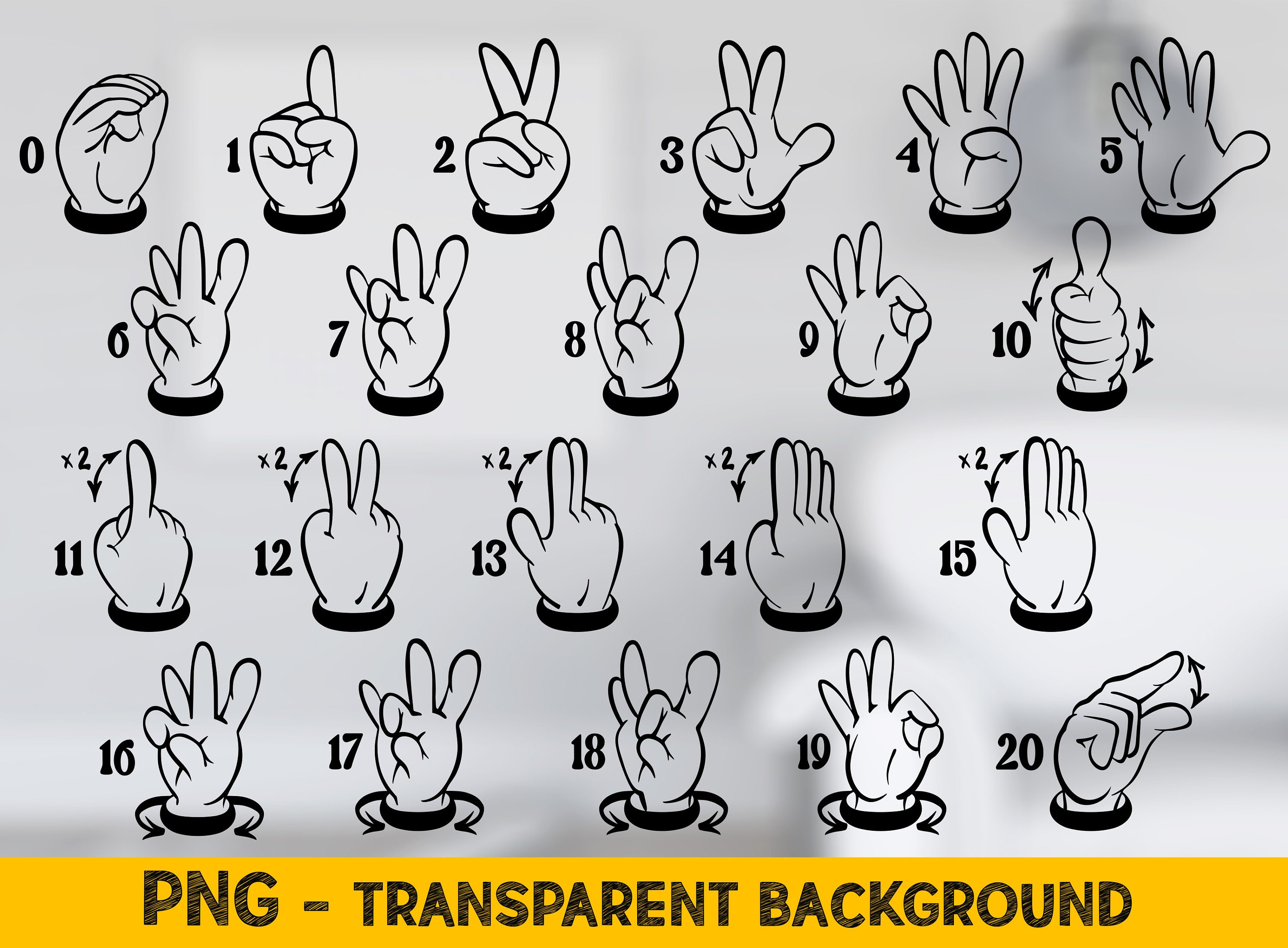 Asl Numbers Svg for Cricut, Sign Language Svg Files for Cricut, Vector ...