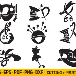 Nähen SVG Clipart: Maschinen-, Logo- & Symbol-Designs (Digitale Dateien)