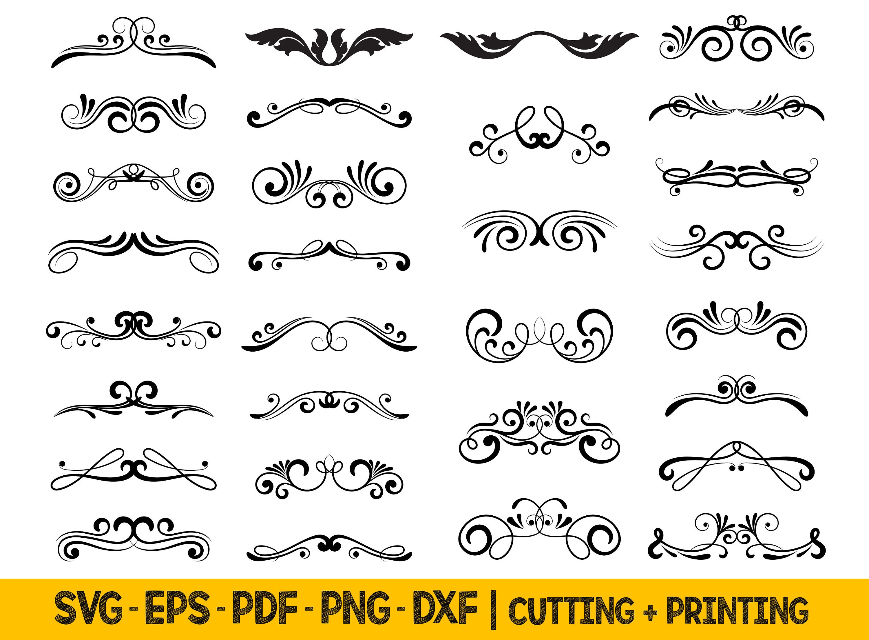 Monogram Svg Files for Cricut, Decorative Ornament Svg, Art Deco Border
