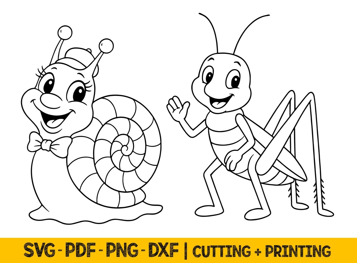 Kids Coloring Pages: Microfauna Animals Clipart (digital Download) - Etsy