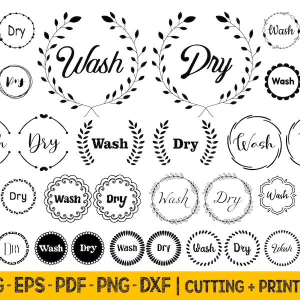 Floral Wash & Dry Decals Etsy