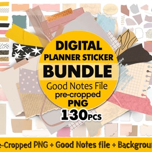 Goodnotes Stickers Bundle, Ipad Stickers Png, Planner Stickers Kit Paper Notes Precropped Stickers Png, Pre Cropped Digital Planner Stickers