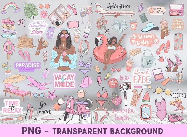 Vector PDF files (single stickers) can be edited in any graphics editor available to you (also online), as well as change their size without loss of quality.