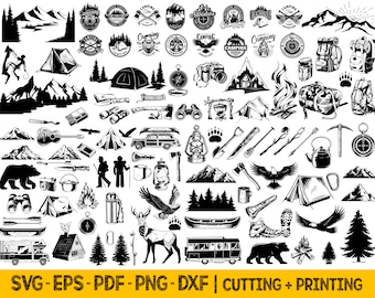 Camping SVG Bundle: Adventure Cut Files (Digital Download)