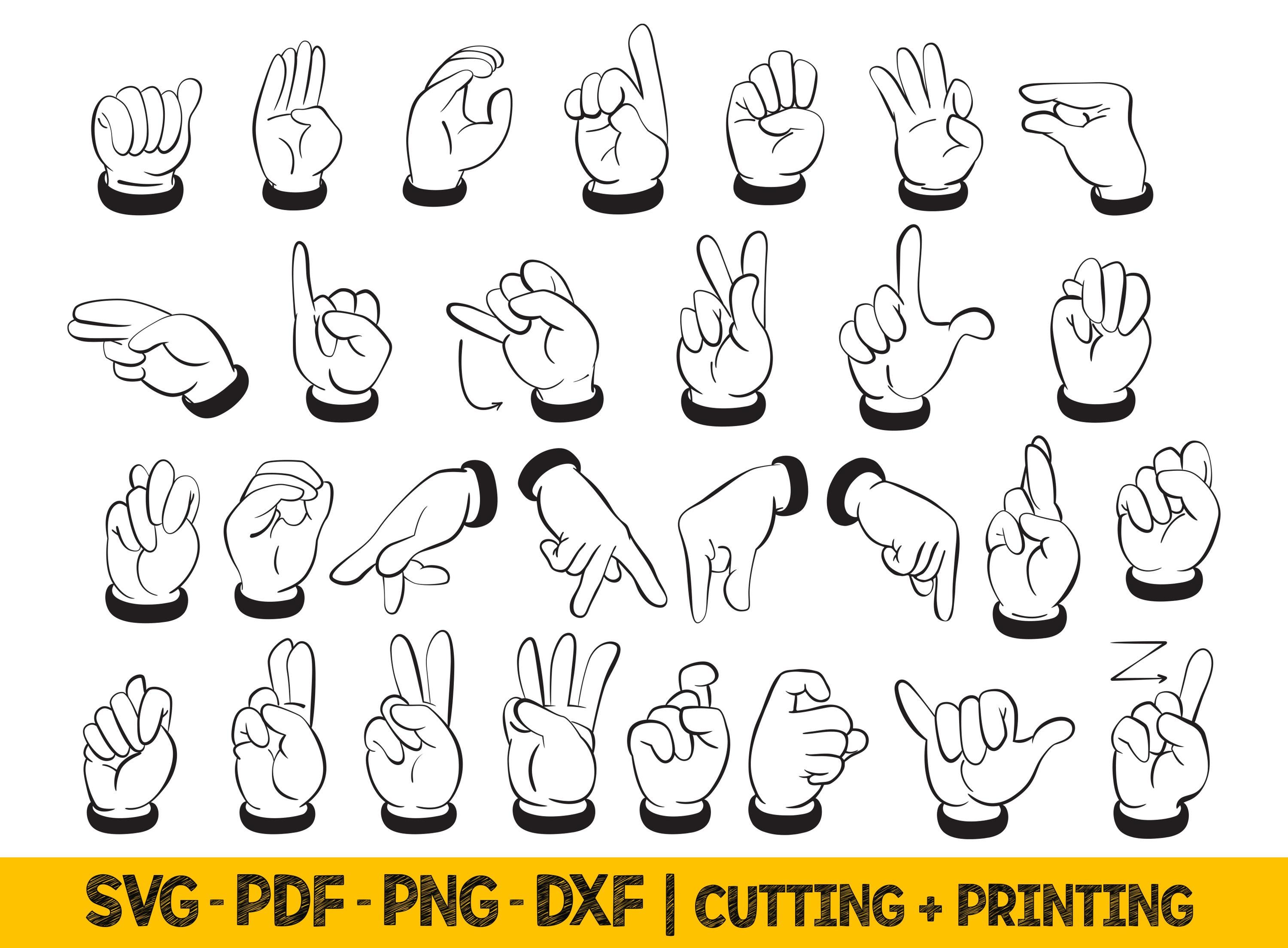 Asl Alphabet Svg for Cricut, Sign Language Svg Files for Cricut, Vector ...