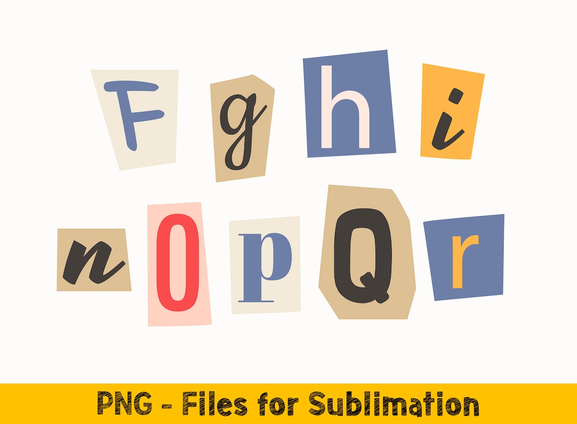 Svg Fonts for Cricut Alphabet Svg Bundle Cropped Magazine - Etsy