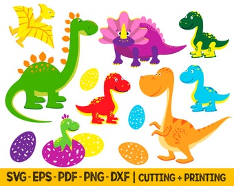 Cute Dinosaur Clipart Layered Svg Designs, Cute Dino Svg Files For Cricut, Baby Dinosaur Svg Files, Dinosaur Svg Bundle, Dinosaur Png Files