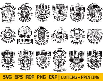 Halloween Svg Bundle, Halloween Svg Shirt Design, Halloween Posters Clipart, Halloween Printables Party Decor, Halloween Png Sublimation