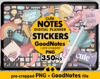 Cute Digital Planner Stickers, iPad Planner Digital Stickers, PNG Android and Goodnotes Aesthetic Stickers, Cute Stickers Digital Downloads