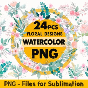 Floral Watercolor Clipart Flowers Png Files For Sublimation, Wedding Flowers Png, Purple Flowers Png, Pink Floral Clipart Sublimation Design