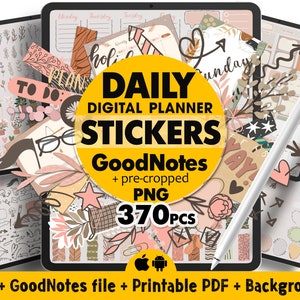 Digital Stickers Goodnotes Aesthetic ipad Planner, Digital Planner Stickers Goodnotes, Boho Goodnotes Planner Stickers, Digital Sticker Book