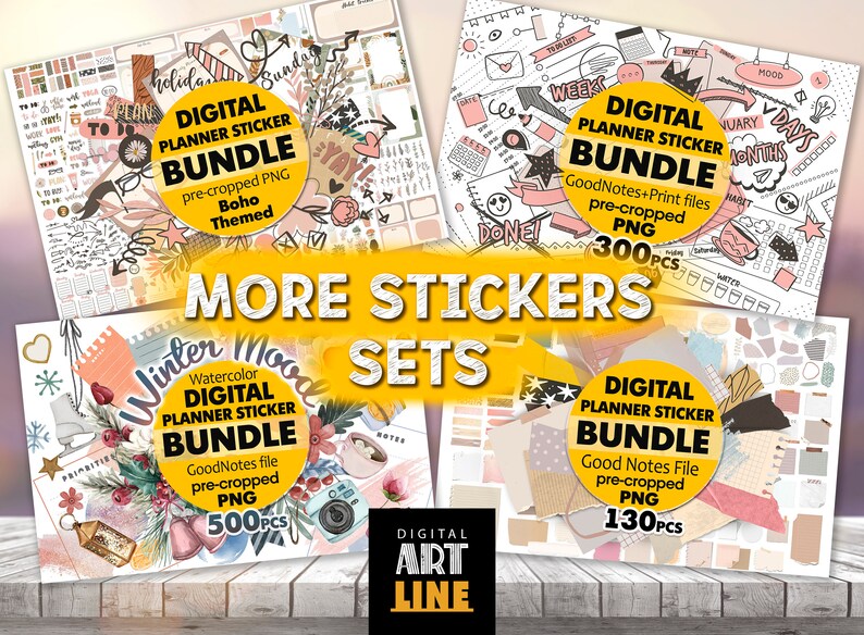 More stickers sets in my Etsy - shop. Thank you for visiting!