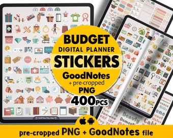 Budget Stickers Goodnotes, Digital Planner Stickers For Budget Tracker, Finance Planner Stickers, Goodnotes Budget Stickers For Planner