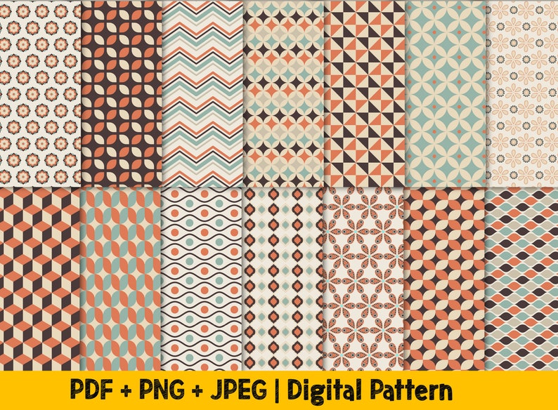 Digital Paper Pattern Svg Files, Seamless Patterns Png, Digital ...