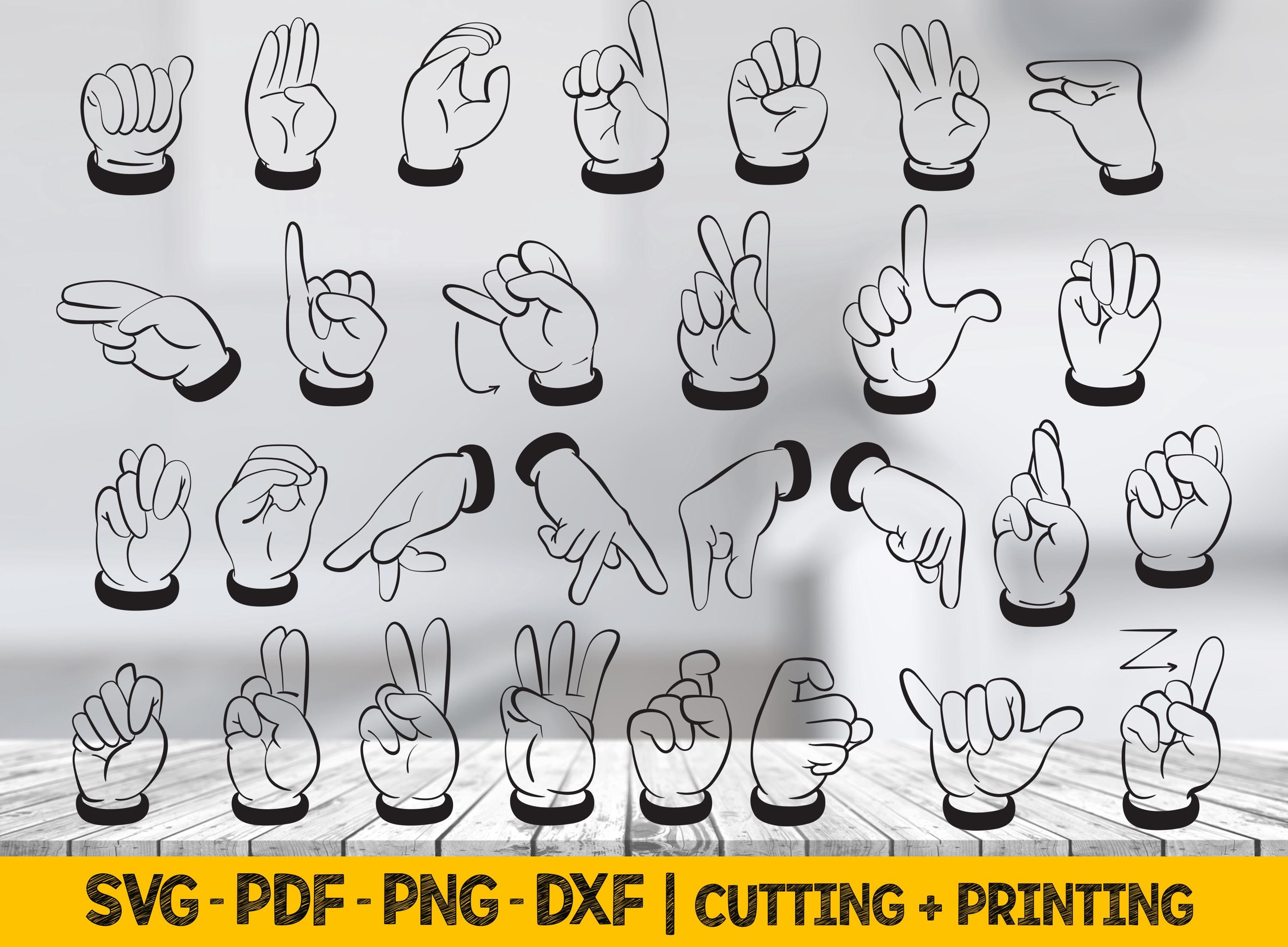Asl Alphabet Svg for Cricut, Sign Language Svg Files for Cricut, Vector ...
