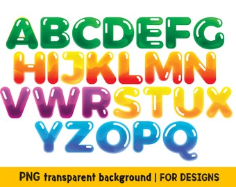 Doodle Alphabet Png Bundle, Doodle Letters Png Files, Colorful Font Summer png, Alphabet Clipart, Colorful Letters Png Files For Sublimation