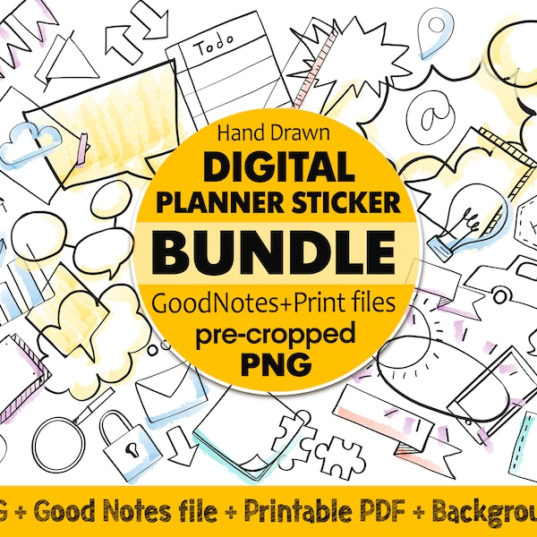 Hand Drawn Stickers - Etsy