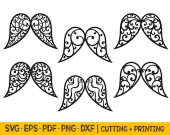Angel Wings SVG Bundle: Laser Cut Files, Cricut, Sublimation (Digital Download)