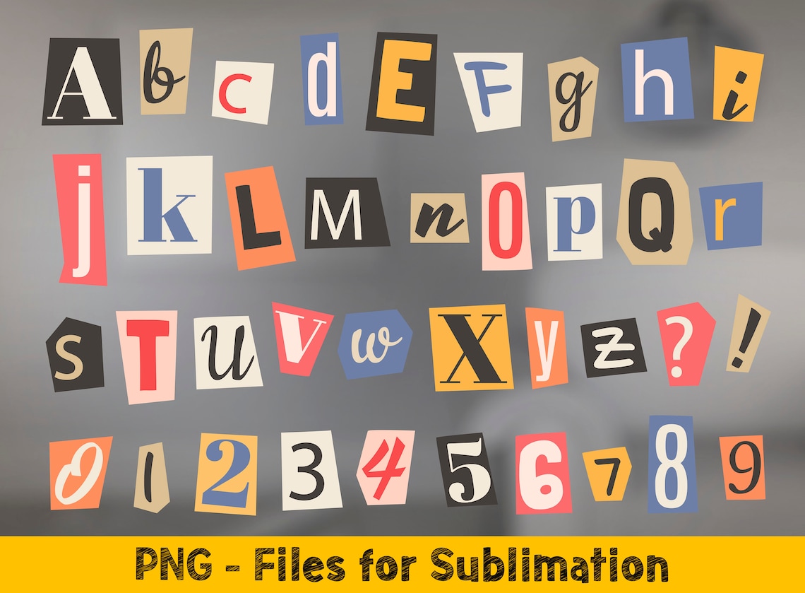 Svg Fonts for Cricut Alphabet Svg Bundle Cropped Magazine - Etsy