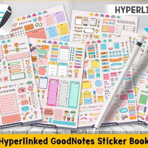 The planner sticker set includes GoodNotes file, PDF vector stickers, PDF file for printing and PNG digital stickers do not need to be cut out and are easy to use  (for iOS and Android).
