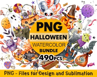 Halloween Png Bundle Kids, Watercolor Halloween Clipart Png, Fall Clipart Png, Cute Halloween Png, Halloween Clip Art, Halloween Printable
