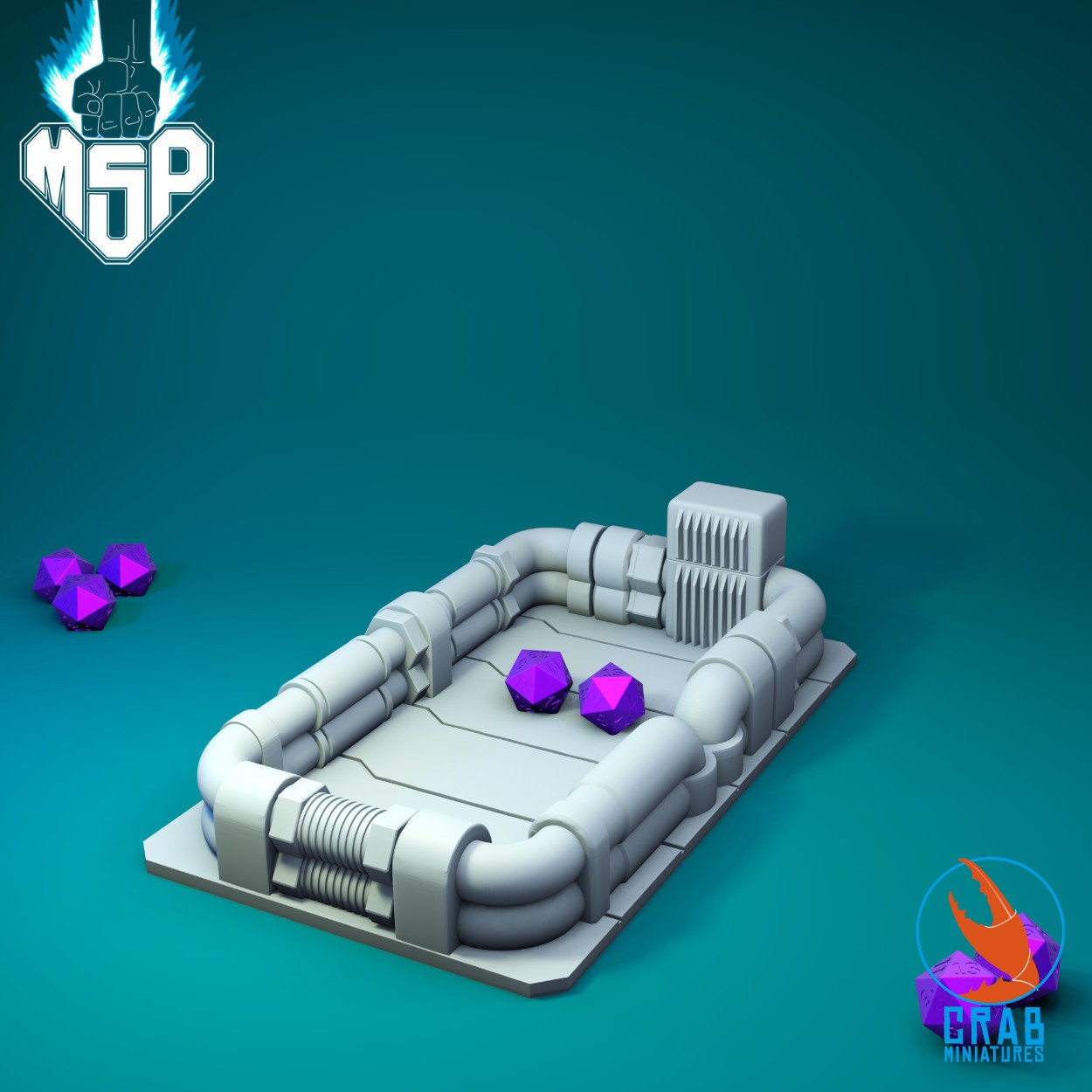 Nuclear Silo - Scifi Dice Tray - Dice Tower - Dice Cup - 3D Printing - Tabletop - DnD - Board Games - Wargames - Dice Games