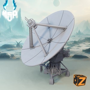Radiotelescoop - Toekomstige Slagvelden - De Luie Vervalser - Volledige Spectrumdominantie - 3D-geprinte miniatuur van hars - Sci-Fi - Episch - 6/8 mm