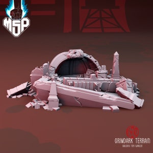 Imperial Palace Ruin Rubble V4 - GrimDark Terrain - 3D Printed Miniature - Sci-Fi - Industrial - 6/8 mm - High Detail - Epic - Tabletop
