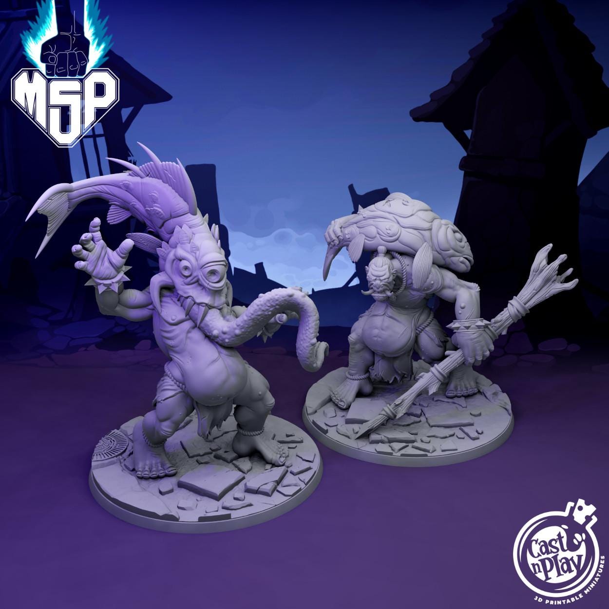 Fisher Troll - Mimics Mayhem - Cast n Play - 3D Printed Tabletop Miniature - Pen&Paper - DnD - Fantasy - High Detail - Resin