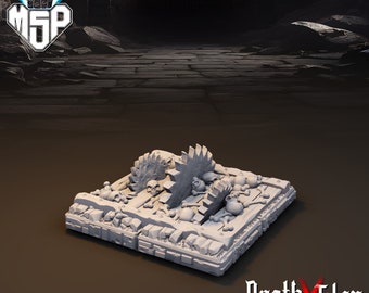 Dungeon Tile Floor Sawblade Trap - DeathXTiles - 3D Printed Tabletop Terrain - Pen&Paper - DnD - Fantasy