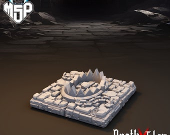 Dungeon Tile Floor Bear Trap - DeathXTiles - 3D Printed Tabletop Terrain - Pen&Paper - DnD - Fantasy