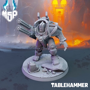 Ancient Clockwork Golem 6 Models - Federation of Tyr - Grim Space Opera - 3D Printed Miniature - SciFi - Grimdark - 28/32 mm - High Detail