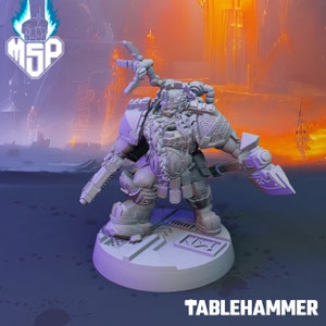 Dwarf King Hagen Hogslayer - Federation of Tyr - Grim Space Opera - 3D Printed Miniature - SciFi - Grimdark - 28/32 mm - High Detail - Resin