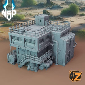 Forskningsbyggnad 1 - Forskningsförening - Den Lata Förfalskaren - Fullspektrumdominans - Harts 3D-utskriven miniatyr - Sci-Fi - Episk - 6/8 mm