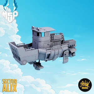 Merchant Ship Boarding Version - Sector AL-IX - Bishok Mini - 12mm Scale - 3D Printed Miniature - Terrain - SciFi - High Detail - Resin