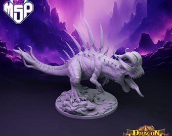 Cerebrasaurus Rex - Caverns Of Aberrant Horrors - Dragon Trappers Lodge - 3D Printed Tabletop Miniature - Pen&Paper - DnD - Fantasy