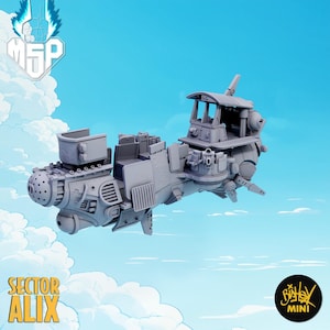 Pirate Thug Boat - Sector AL-IX - Bishok Mini - 12mm Scale - 3D Printed Miniature - Terrain - SciFi - High Detail - Resin