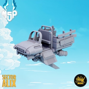 Lorry Truck - Sector AL-IX - Bishok Mini - 12mm Scale - 3D Printed Miniature - Terrain - SciFi - High Detail - Resin