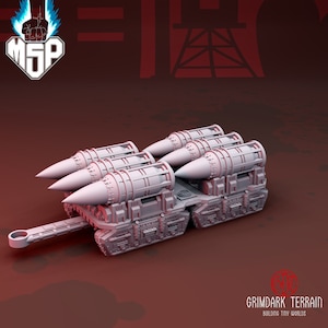 Titanicus Civitas Land Train Macro Shell Transport - GrimDark Terrain - 3D Printed Miniature - Sci-Fi - Industrial - 6/8 mm - High Detail