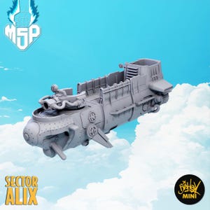 Compagnie Du Nord Patrol Ship - Sector AL-IX - Bishok Mini - 12mm Scale - 3D Printed Miniature - Terrain - SciFi - High Detail - Resin