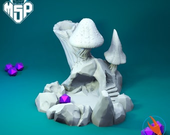 Mushroom Forest - Fantasy Dice Tower - Dice Tower - Dice Cup - 3D Printing - Tabletop - DnD - Board Games - Wargames - Dice Games
