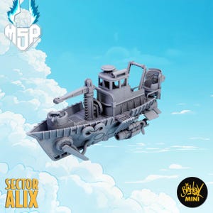 Trawler - Sector AL-IX - Bishok Mini - 12mm Scale - 3D Printed Miniature - Terrain - SciFi - High Detail - Resin