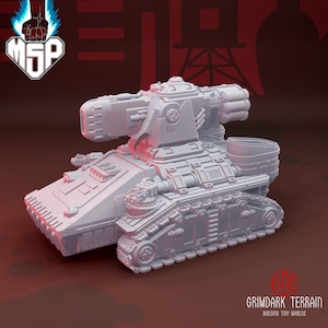 Ordinatus Crodax Plasma Cannon - GrimDark Terrain - 3D Printed Miniature - Sci-Fi - Industrial - 6/8 mm - Resin