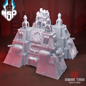 Mechanicum Grand Forge Fane - GrimDark Terrain - 3D Printed Miniature - Sci-Fi - Industrial - 6/8 mm - Resin