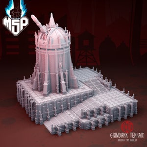 Orbital Defense Set - GrimDark Terrain - 3D Printed Miniature - Sci-Fi - Industrial - 6/8 mm - Resin - Epic - Terrain