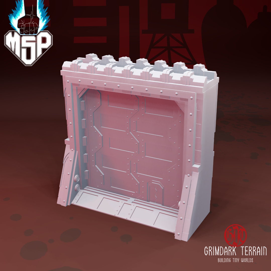 Walls of Mytilene Knight Gate - Grimdark Terrain - 3D Printed Miniature ...