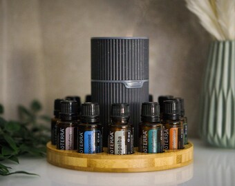 Oil stand CIRCLE in a circle shape for 12x 15ml doTERRA oils and the PILOT diffuser from doTERRA - stand oil holder display organizer handmade