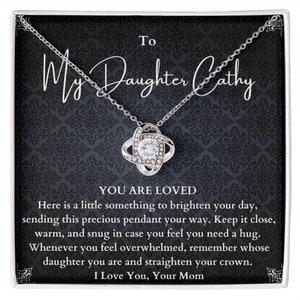 Personalized You Are Loved Necklace Gift for Daughter on Birthday, To Daughter Encouragement Gift. Affirmation Gift For Daughter